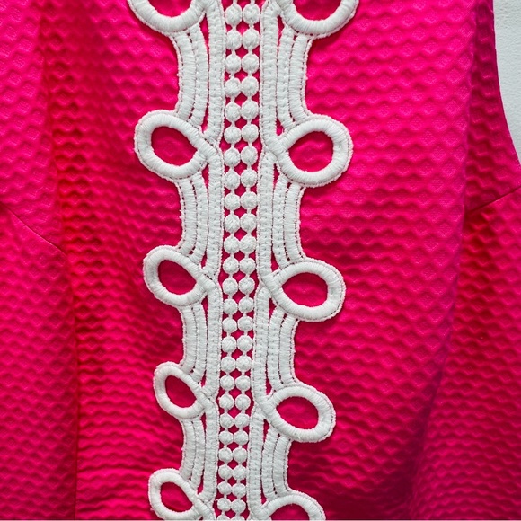 LILLY PULITZER Annabelle Pink White Halter Tank Top Blouse Size 0 - Picture 6 of 11